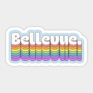 Bellevue \\// Retro Typography Design Sticker